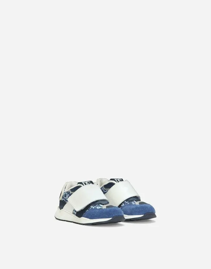 Dolce and Gabbana Shoes For First Steps 1926 Children Mixedmaterial Air Master Sneakers Denim Dolce and Gabbana Shoes For First Steps 1926 Children Mixedmaterial Air Master Sneakers Denim