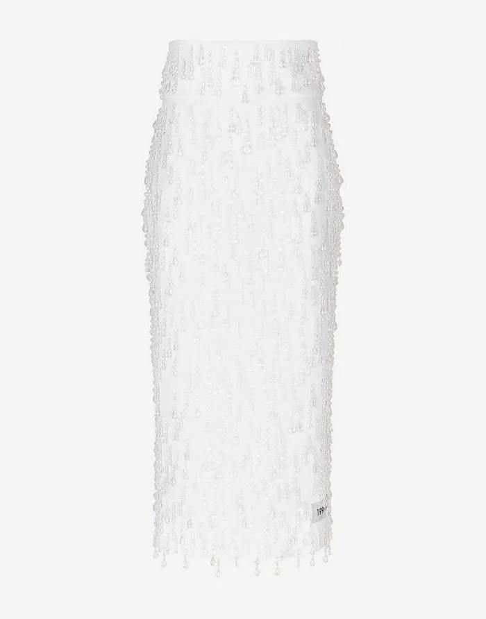 Dolce and Gabbana Skirts Women KIM DOLCEandGABBANA Powernet Calflength Skirt With Embellishment Multicolor Dolce and Gabbana Skirts Women KIM DOLCEandGABBANA Powernet Calflength Skirt With Embellishment Multicolor
