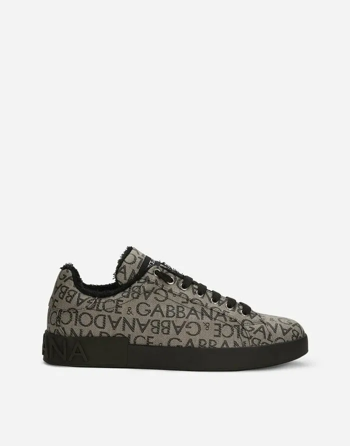Dolce and Gabbana Sneakers Men Jacquard Portofino Sneakers Multicolor