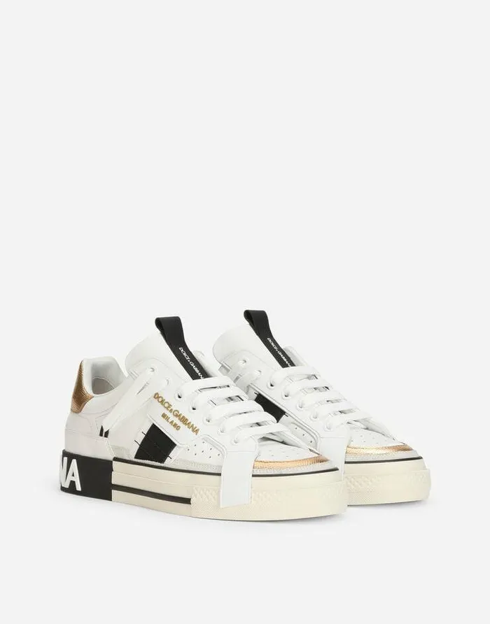 Dolce and Gabbana Sneakers Women Calfskin Custom 2Zero Sneakers Multicolor