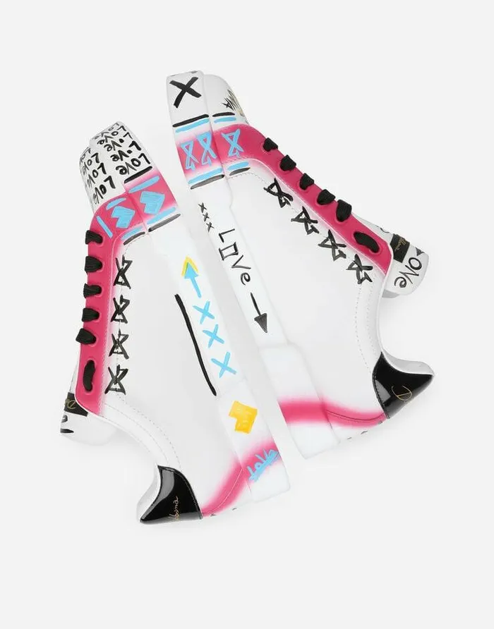 Dolce and Gabbana Sneakers Women Limited Edition Portofino Sneakers Multicolor Dolce and Gabbana Sneakers Women Limited Edition Portofino Sneakers Multicolor