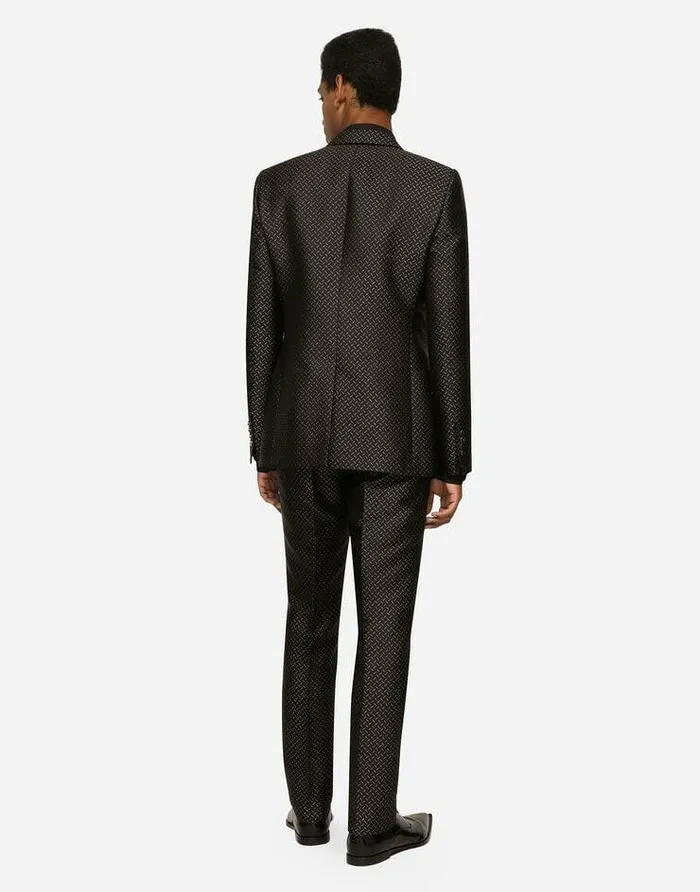 Dolce and Gabbana Suits And Blazers Men Lurex Jacquard Martinifit Suit Multicolor Dolce and Gabbana Suits And Blazers Men Lurex Jacquard Martinifit Suit Multicolor