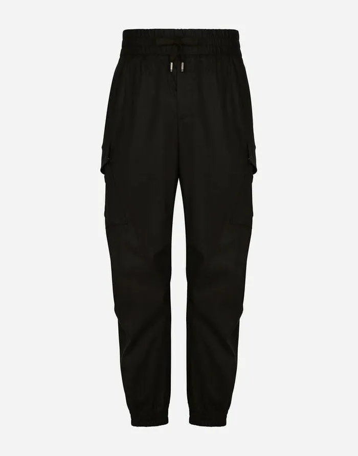 Dolce and Gabbana Trousers And Shorts Men Cotton Cargo Pants With Branded Tag Blue Dolce and Gabbana Trousers And Shorts Men Cotton Cargo Pants With Branded Tag Blue
