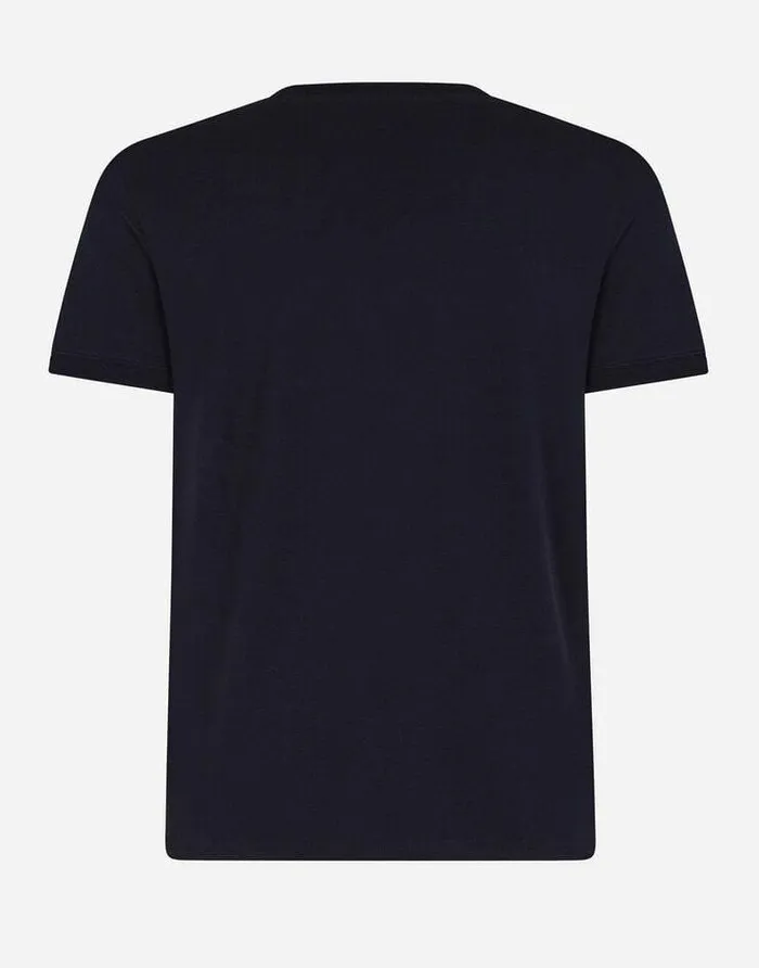 Dolce and Gabbana Underwear And Loungewear Men Roundneck Stretch Cotton Tshirt Blue