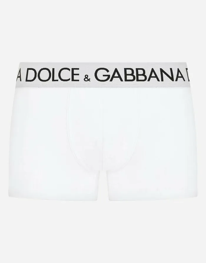 Dolce and Gabbana Underwear And Loungewear Men Twowaystretch Cotton Jersey Regularfit Boxers White Dolce and Gabbana Underwear And Loungewear Men Twowaystretch Cotton Jersey Regularfit Boxers White
