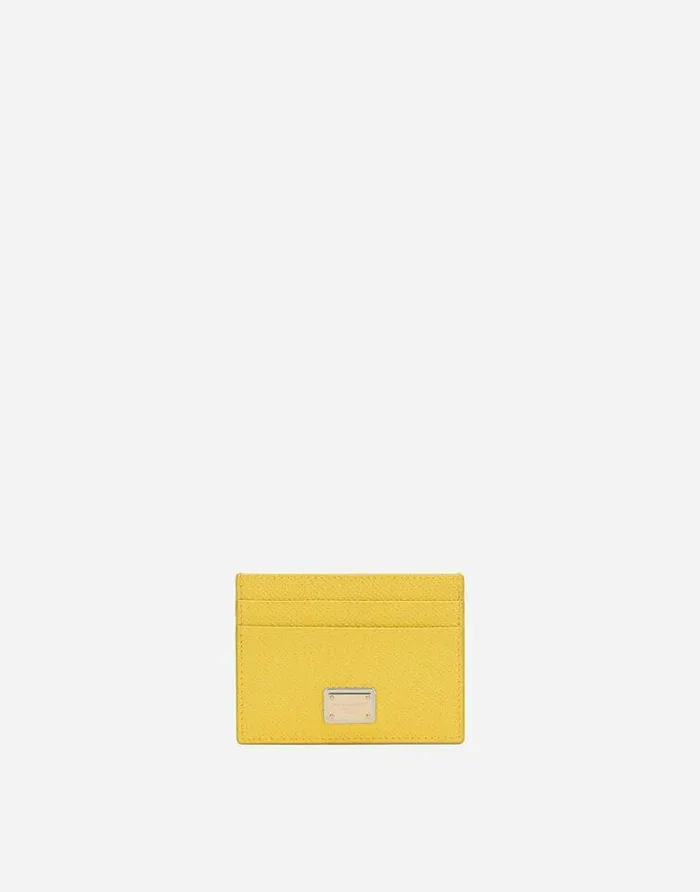 Dolce and Gabbana Wallets And Small Leather Goods Women Dauphine Calfskin Card Holder Yellow Dolce and Gabbana Wallets And Small Leather Goods Women Dauphine Calfskin Card Holder Yellow