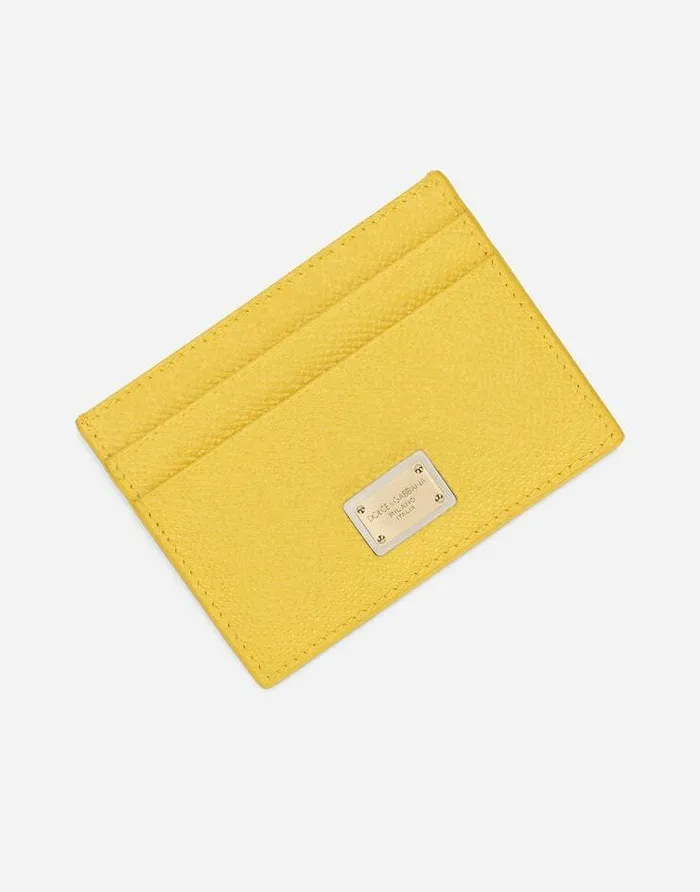Dolce and Gabbana Wallets And Small Leather Goods Women Dauphine Calfskin Card Holder Yellow Dolce and Gabbana Wallets And Small Leather Goods Women Dauphine Calfskin Card Holder Yellow