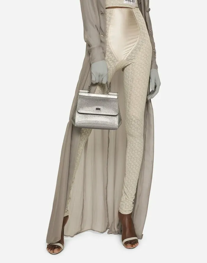 Dolce and Gabbana Wear It Like DGCelebs Women KIM DOLCEandGABBANA Medium Sicily Handbag Silver