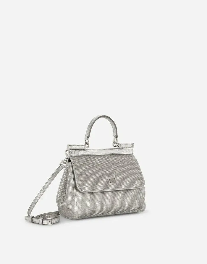 Dolce and Gabbana Wear It Like DGCelebs Women KIM DOLCEandGABBANA Medium Sicily Handbag Silver