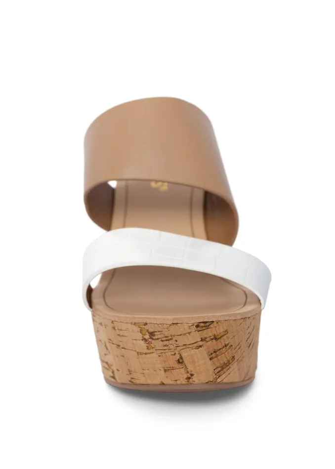 DOUBLE STRAP CORK WEDGES Tan Multi Women VENUS Sandals and Wedges