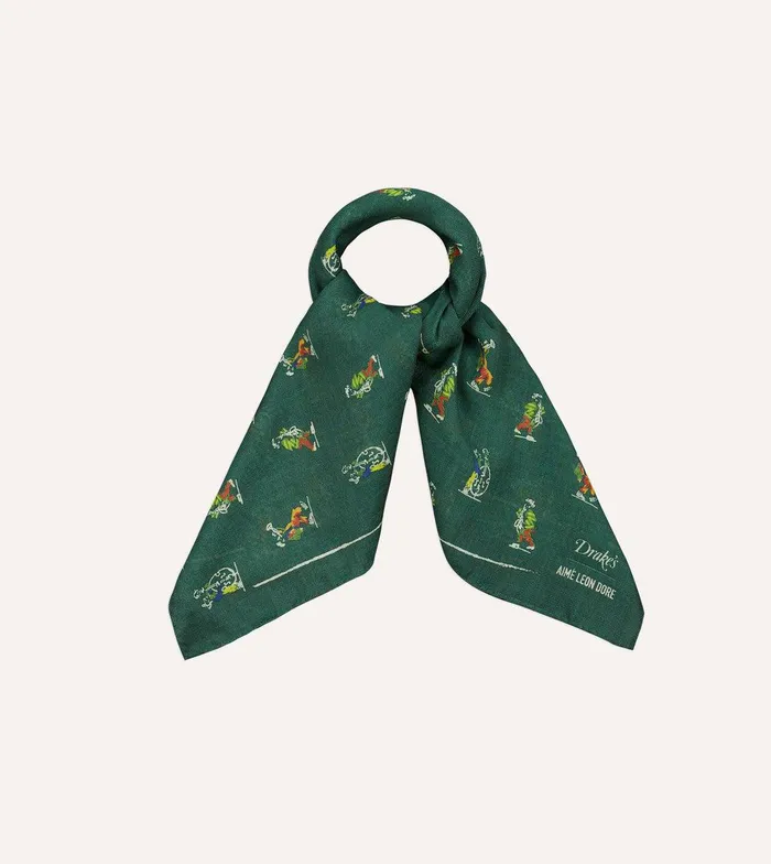 Drake039s ALD Drake039s Green Graphic Bandana 8211 Accessories