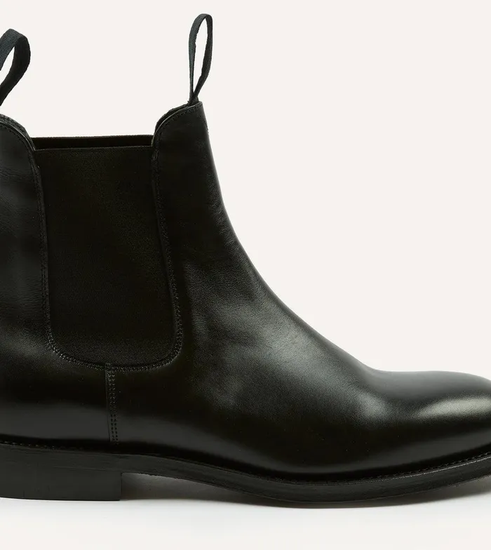 Drake039s Black Calf Leather Hancock Goodyear Welted Chelsea Boot 8211 Footwear