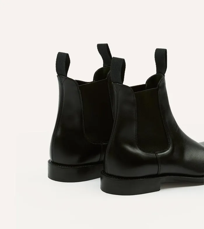 Drake039s Black Calf Leather Hancock Goodyear Welted Chelsea Boot 8211 Footwear