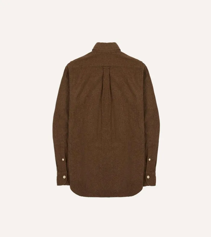 Drake039s Brown Wool TwoPocket Work Shirt 8211 Shirts