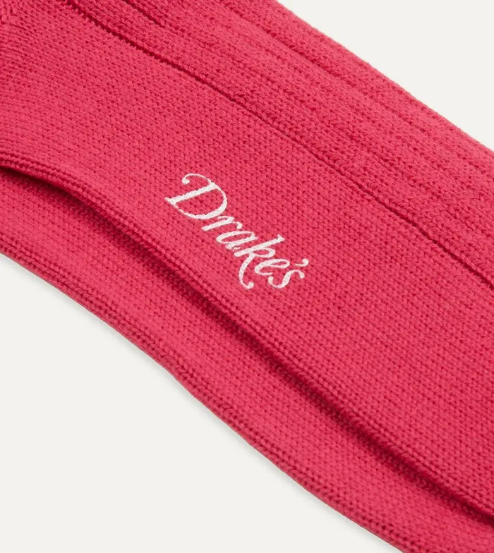 Drake039s Dark Pink Cotton Sports Socks 8211 Accessories