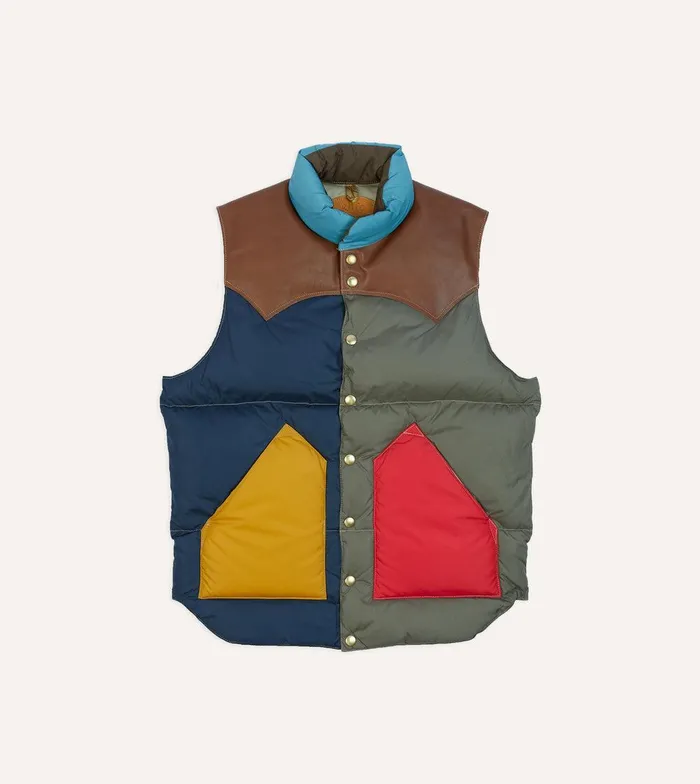 Drake039s Rocky Mountain Featherbed For Drake039s Colour Block Nylon Christy Down Vest 8211 Clothing