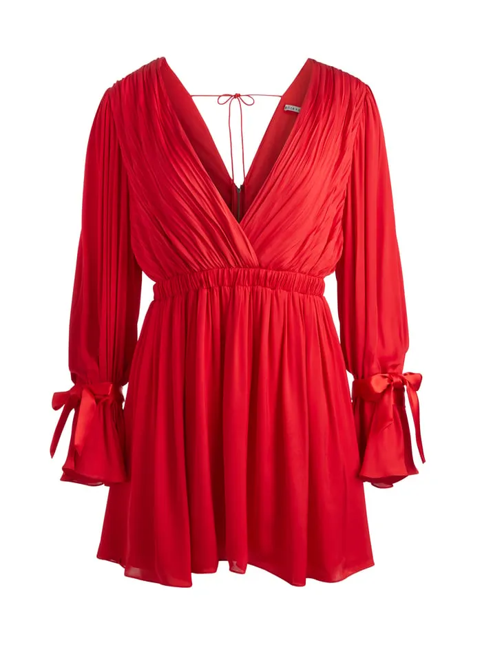 Dresses Women Alice Olivia Clarissa Mini Dress Bright Ruby