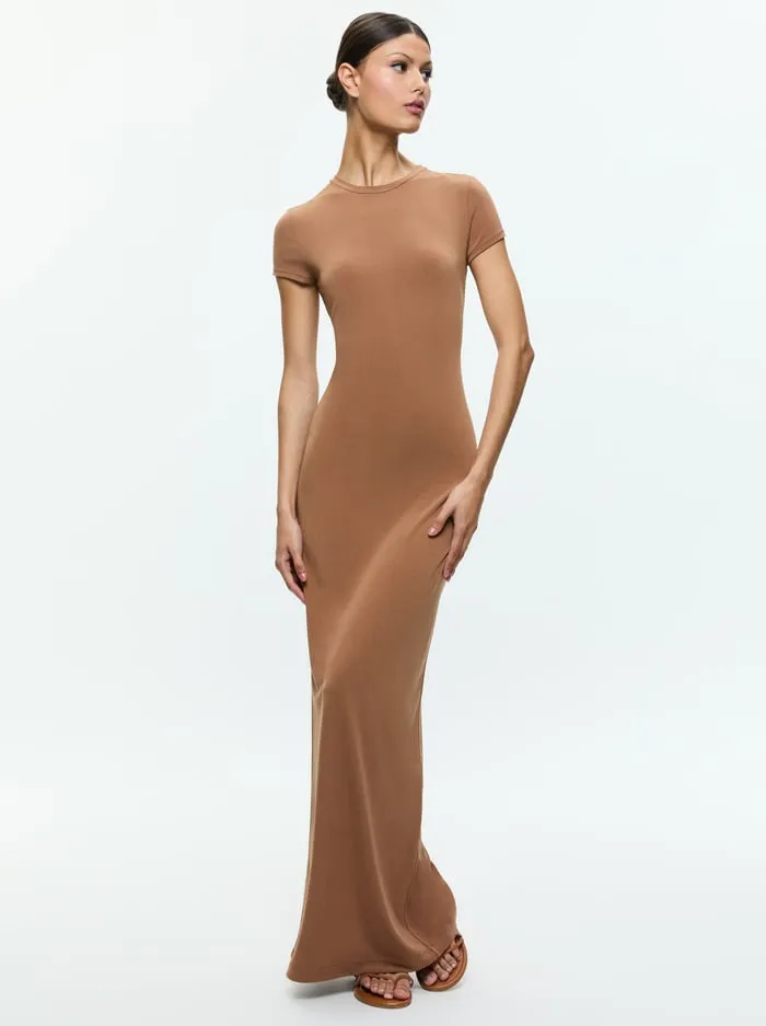 Dresses Women Alice Olivia Delora Two Way Cap Sleeve Maxi Dress Camel