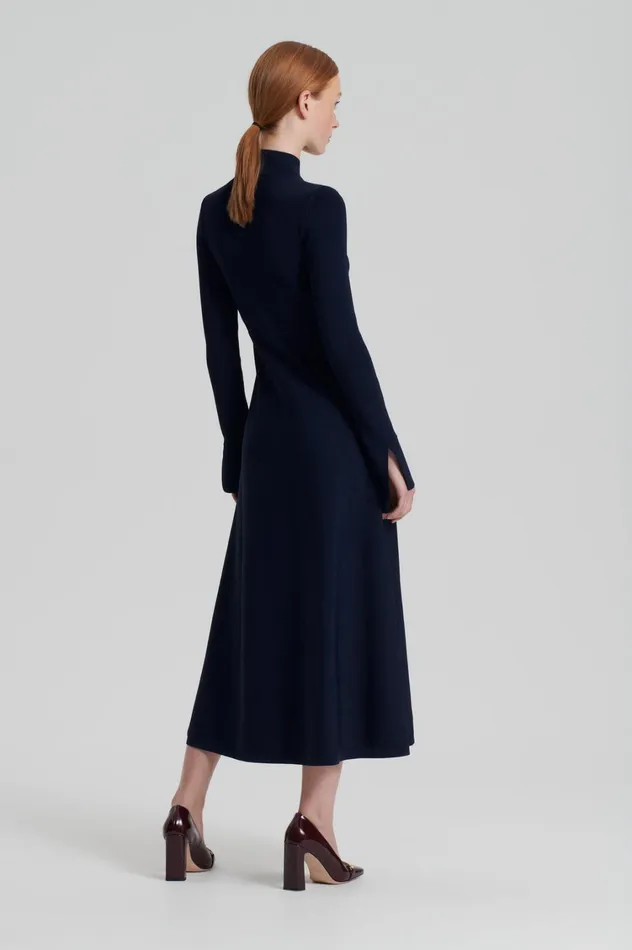 Dresses Women Scanlan Theodore CREPE KNIT BUTTON POLO DRESS Navy Dresses Women Scanlan Theodore CREPE KNIT BUTTON POLO DRESS Navy