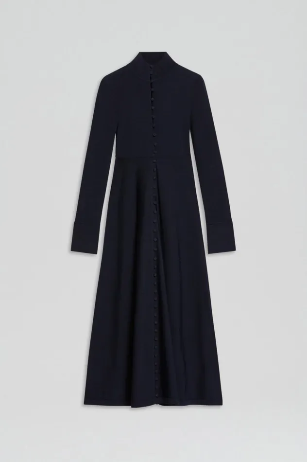Dresses Women Scanlan Theodore CREPE KNIT BUTTON POLO DRESS Navy Dresses Women Scanlan Theodore CREPE KNIT BUTTON POLO DRESS Navy