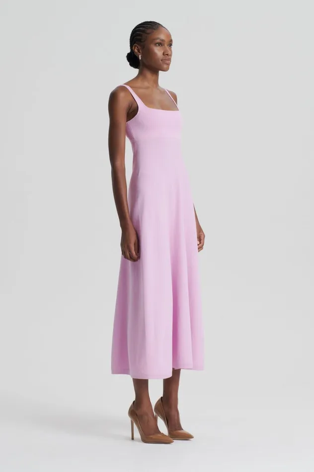Dresses Women Scanlan Theodore CREPE KNIT SQUARE NECK DRESS Mauve Dresses Women Scanlan Theodore CREPE KNIT SQUARE NECK DRESS Mauve