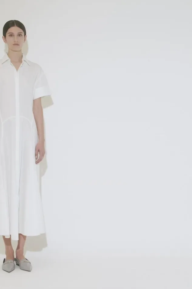 Dresses Women Victoria Beckham Panelled Shirt Dress In White