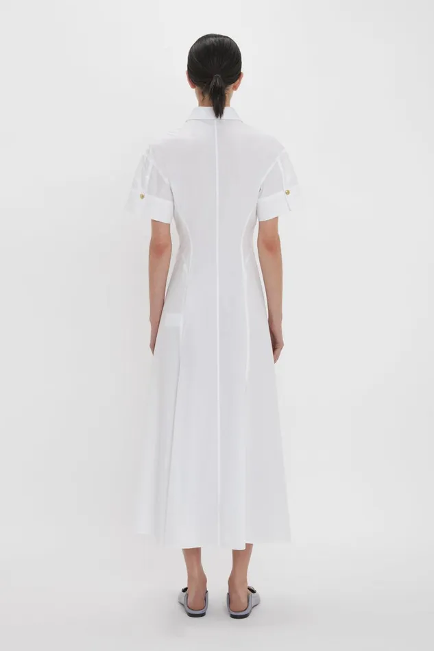 Dresses Women Victoria Beckham Panelled Shirt Dress In White