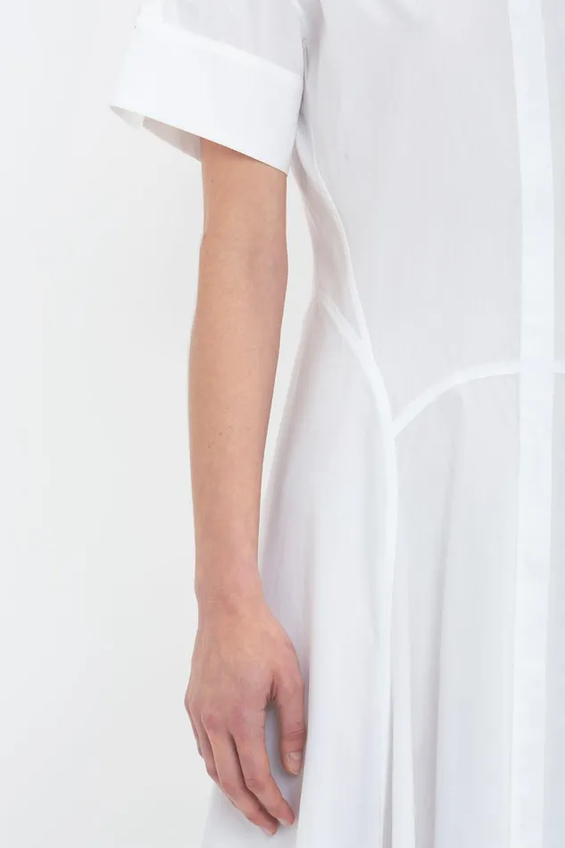 Dresses Women Victoria Beckham Panelled Shirt Dress In White