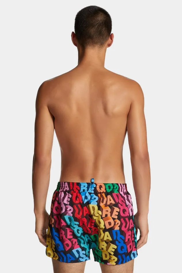 Dsquared2 Beachwear Allover Logo Midi Swim Boxer Fantasy 8211 Men