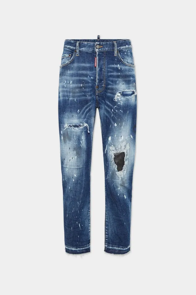 Dsquared2 Jeans Medium Ripped Wash Bro Jeans Navy 8211 Men