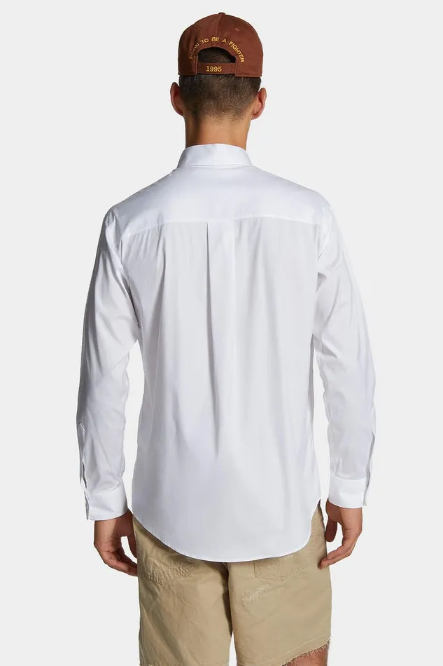 Dsquared2 Shirts College Dropped Shoulder Shirt White 8211 Men
