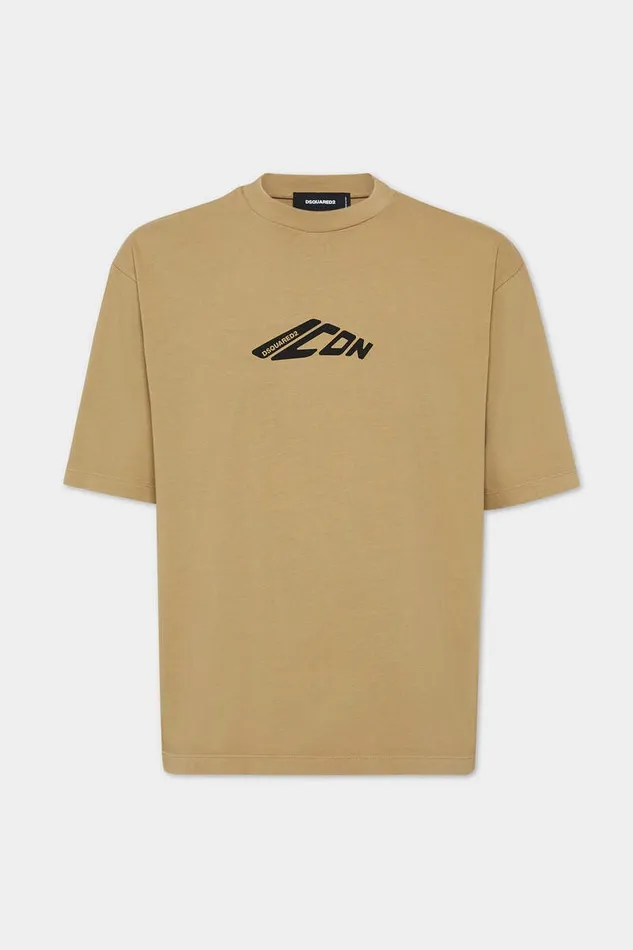 Dsquared2 TShirts and Polo Icon New Generation Loose Fit TShirt Khaki 8211 Men Dsquared2 TShirts and Polo Icon New Generation Loose Fit TShirt Khaki 8211 Men