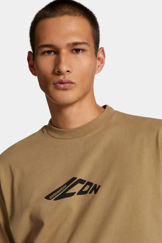 Dsquared2 TShirts and Polo Icon New Generation Loose Fit TShirt Khaki 8211 Men