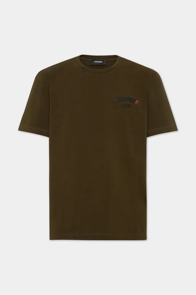 Dsquared2 TShirts and Polo Regular Fit Rubber Logo TShirt Beech Brown 8211 Men Dsquared2 TShirts and Polo Regular Fit Rubber Logo TShirt Beech Brown 8211 Men