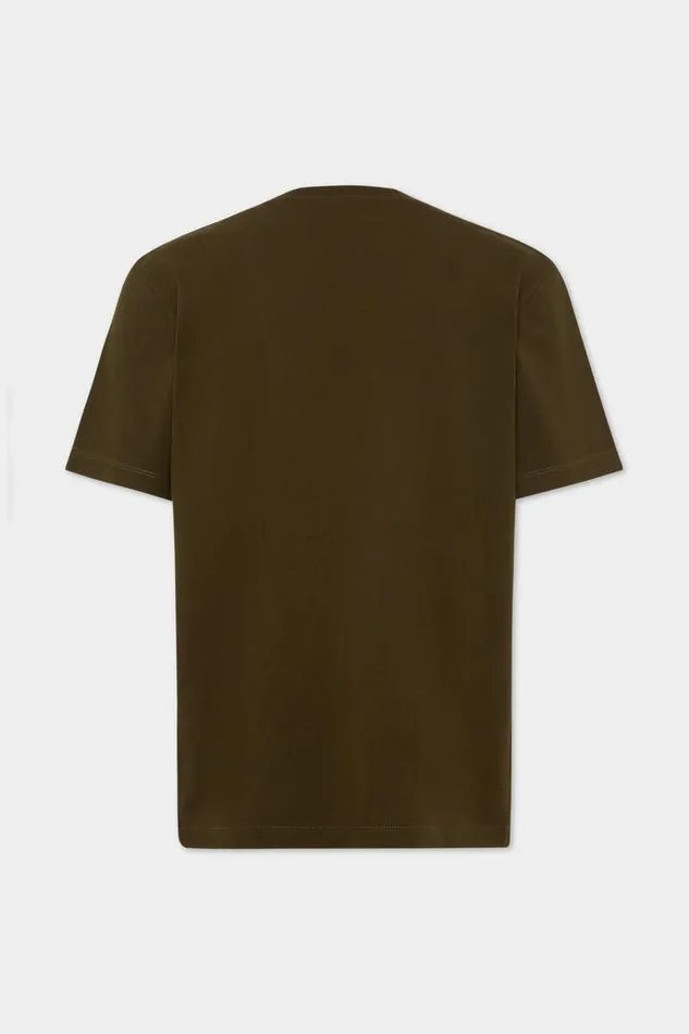 Dsquared2 TShirts and Polo Regular Fit Rubber Logo TShirt Beech Brown 8211 Men