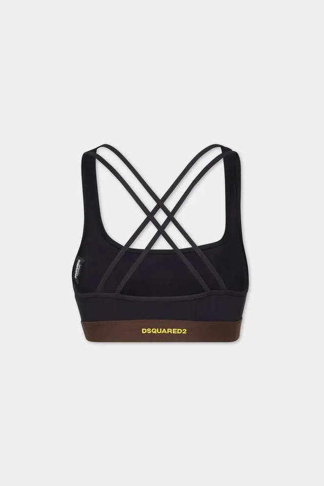 Dsquared2 Underwear Icon New Generation Cutout Sports Bra Black 8211 Women