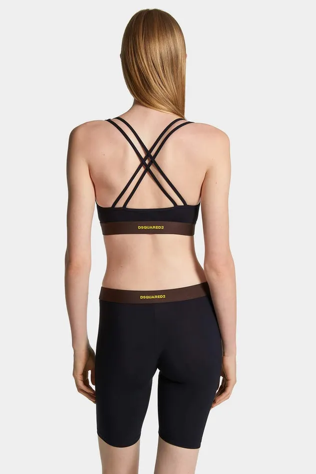 Dsquared2 Underwear Icon New Generation Cutout Sports Bra Black 8211 Women