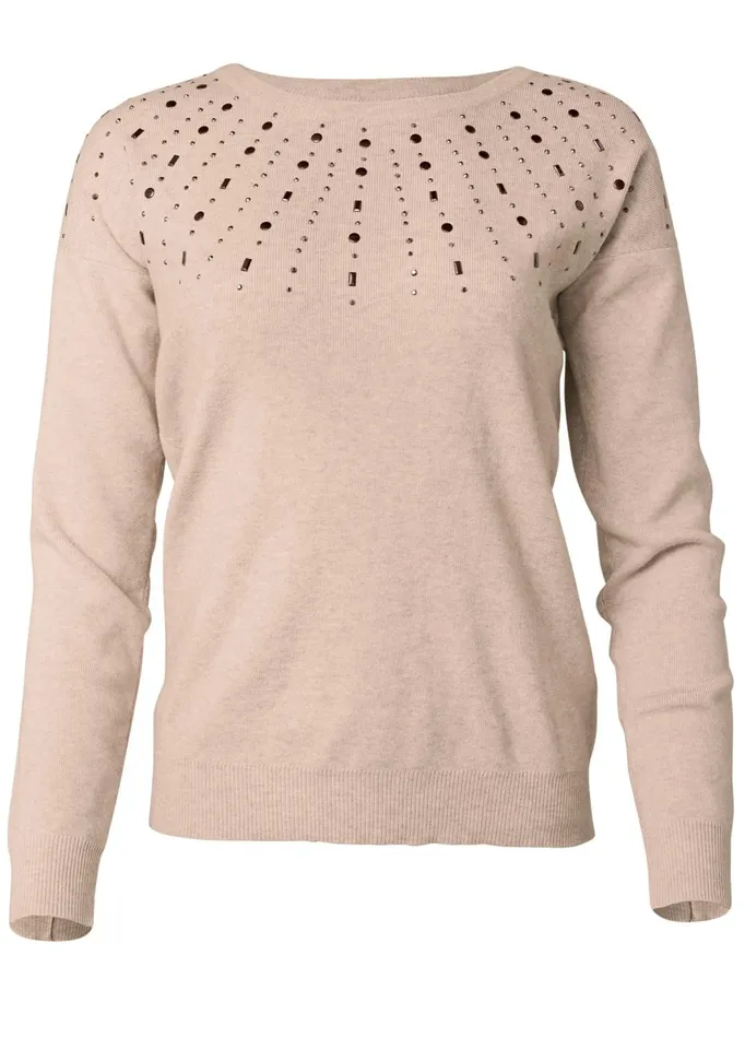 Embellished Sweater Beige Women VENUS Sexy Sweaters