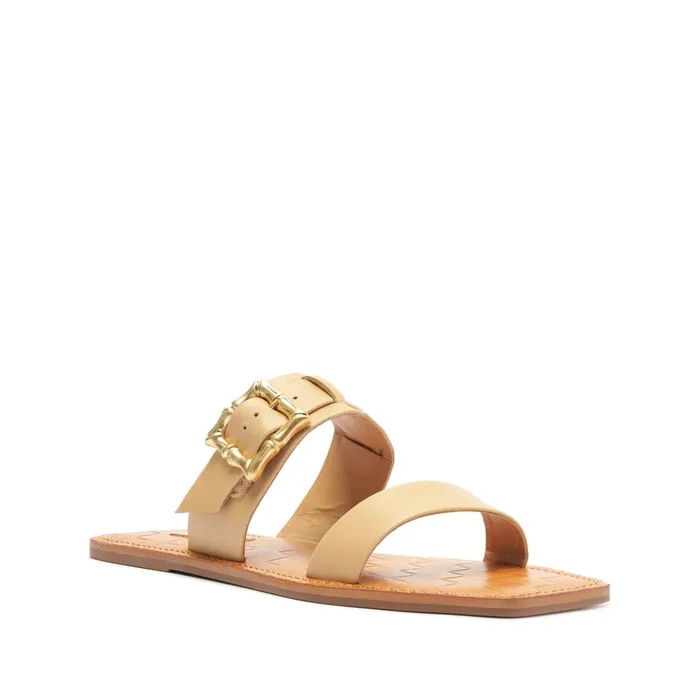 Enola Double Leather Sandal Light Beige Women Schutz Shoes Enola