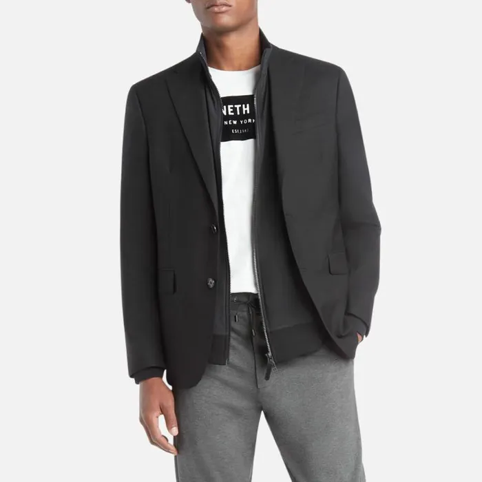 Extreme Black Travel Ready Modern Fit Stretch Suit Jacket Extreme Black Men Kenneth Cole Suiting