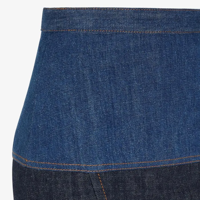 Fendi Denim Jeans Skirt Blue Twotone Denim Skirt 8211 Women