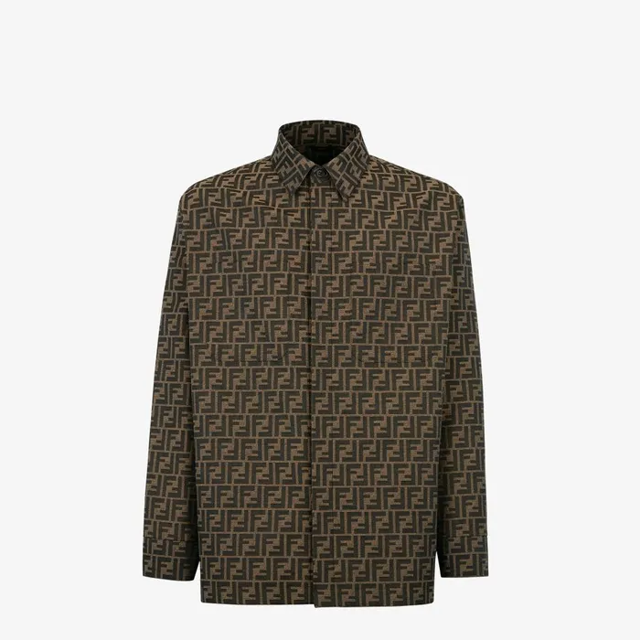 Fendi Essentials For Men Blouson FF Jacquard Fabric Jacket 8211 Men