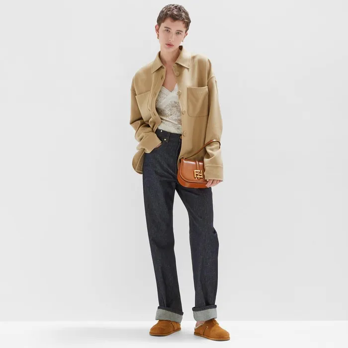 Fendi Jackets Jacket Beige Wool GoTo Jacket 8211 Women