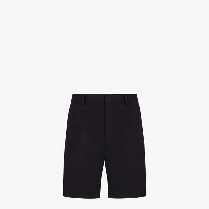 Fendi Pants and Shorts Bermudas Black Gabardine Trousers 8211 Men