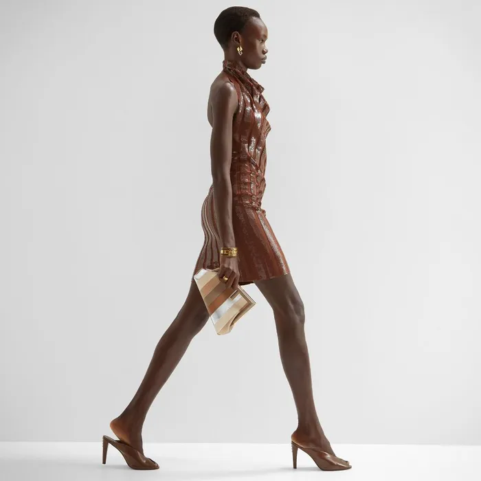 Fendi Pumps and Slingbacks Fendi Filo Brown Nappaleather Highheeled Sabots 8211 Women