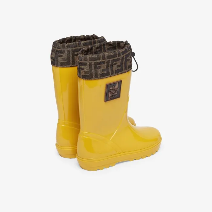 Fendi Shoes Rain Boots Yellow Rain Boots 8211 Kids