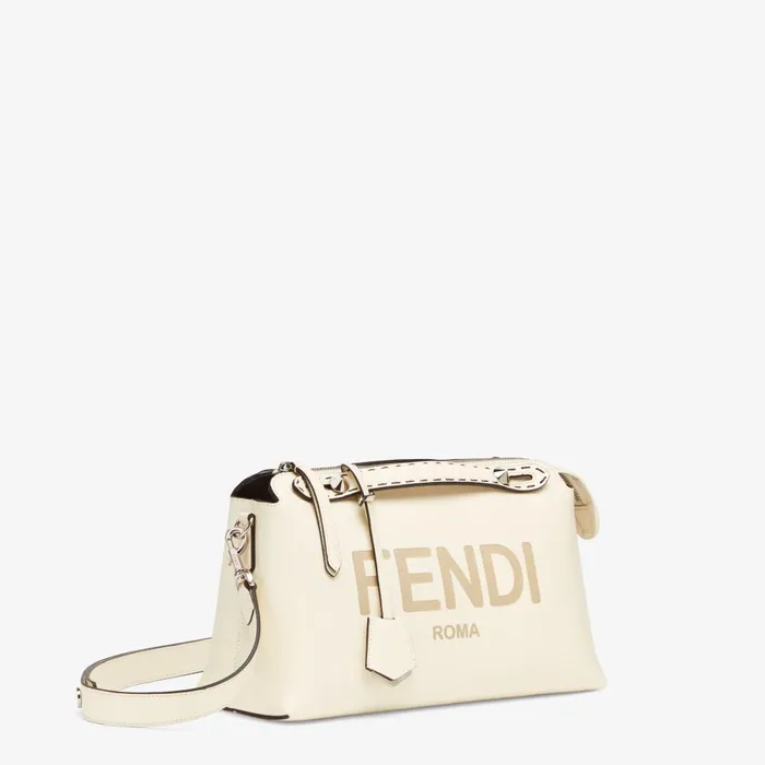 Fendi Shoulder and Crossbody Bags By The Way Medium White Leather Boston Bag 8211 Women