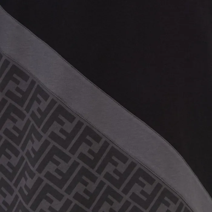 Fendi Tshirts and Polos Tshirt Black Fendi Diagonal Jersey Tshirt 8211 Men