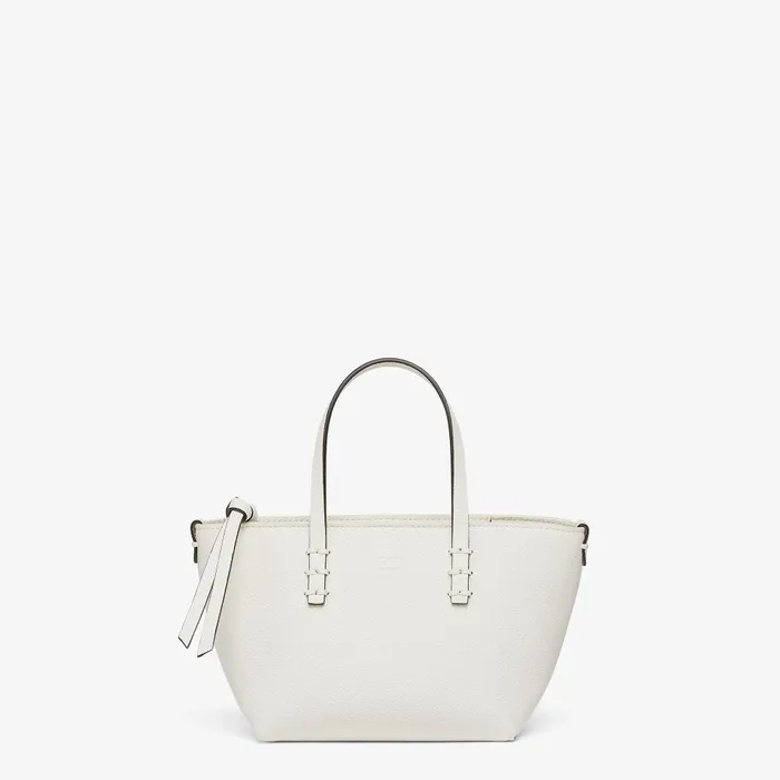 Fendi Tote Bags Mini Roll White Selleria Bag With 62 Handsewn Topstitches 8211 Women
