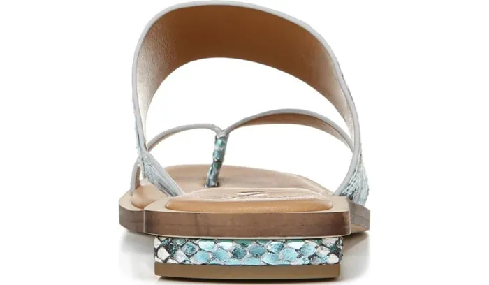 Flat Sandals Women Franco Sarto Sarto Ediana Sandal Teal Snake Print Leather Flat Sandals Women Franco Sarto Sarto Ediana Sandal Teal Snake Print Leather